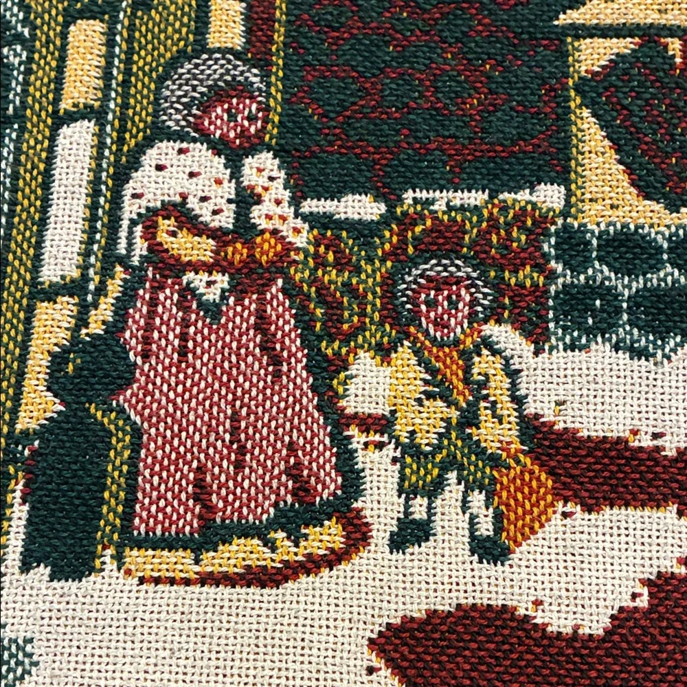 Vintage Goodwin Weavers Dickens’ Villlage Series Woven Throw